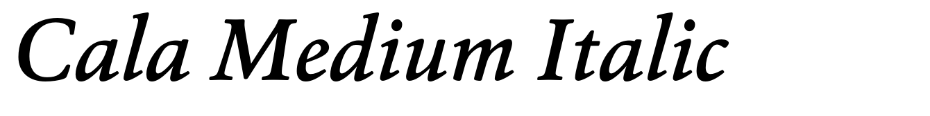 Cala Medium Italic